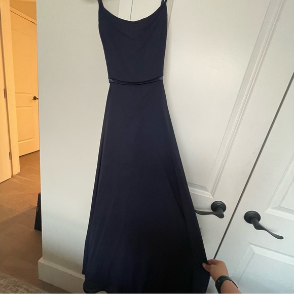 Lulus Grand Soirée Navy blue sleeveless maxi dress - Picture 4 of 8